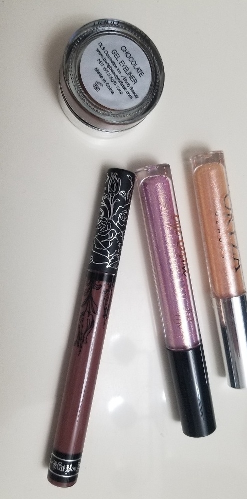 Eye and lip makeup